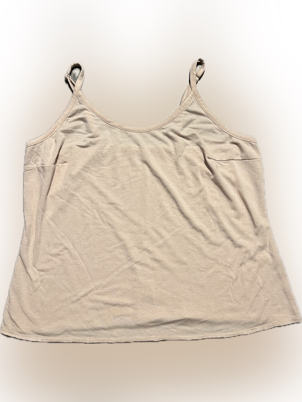 🍄 Beige Women's Cami Tank Top Adjustable Thin Straps Slip Undergarment Camisole